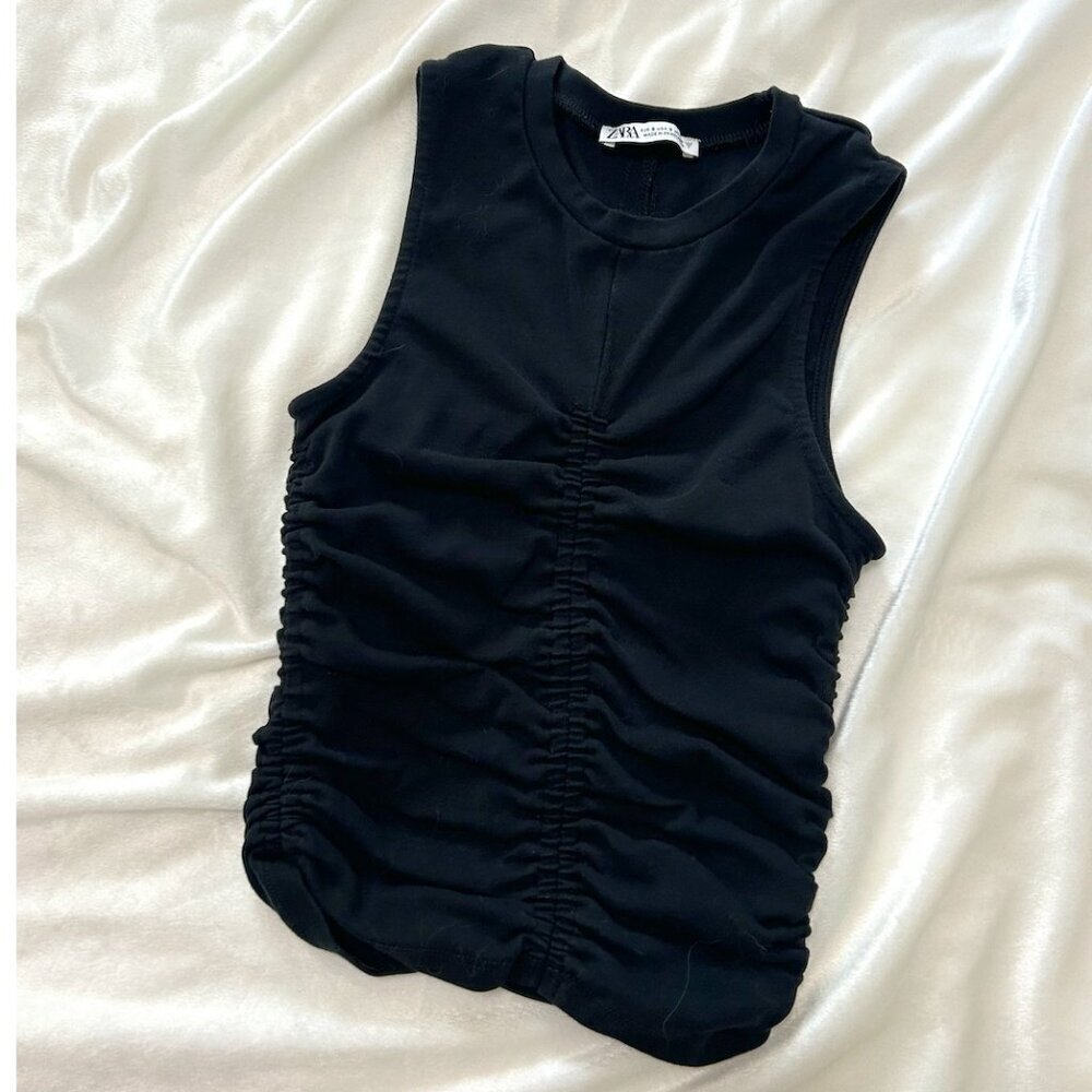 ZARA runched crop top